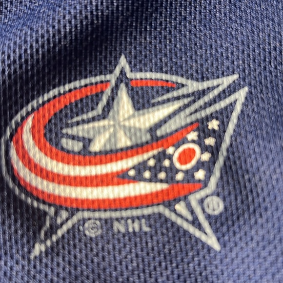 NHL Mens Quarter Zip Columbus Blue Jackets Sweatshirt Color Blue Size Medium - Picture 2 of 4